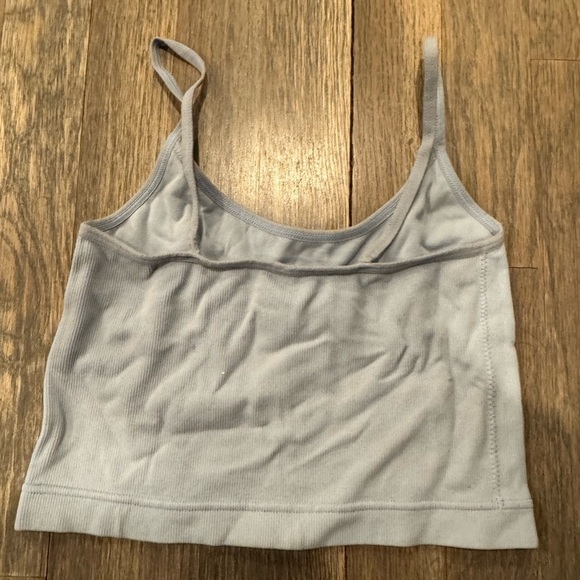 Garage Gray- blue Ribbed cropped Tank Top size small - Picture 3 of 6